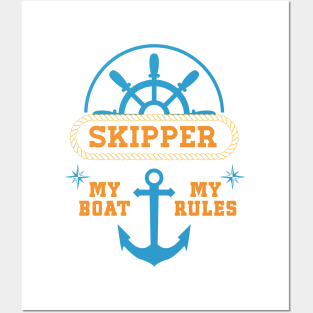 My Boat My Rules Super Cool Gift for Skippers and Boat owners Posters and Art